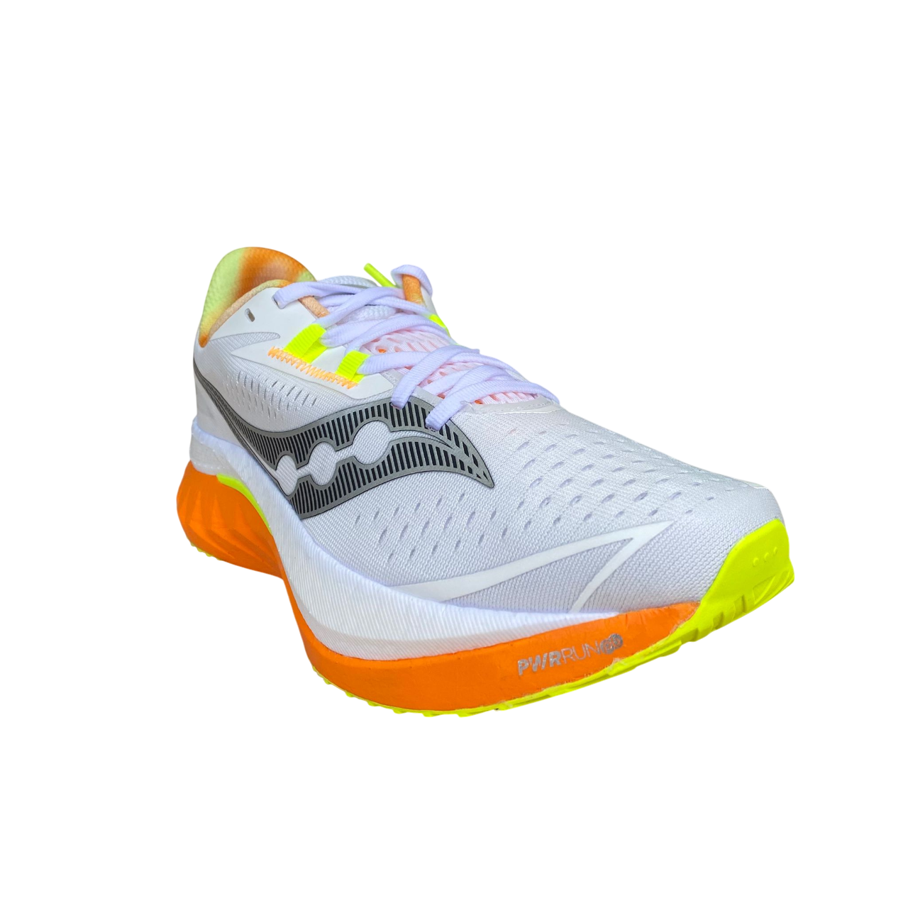 Dettaglio tallone e supporto Saucony Endorphin Speed 4 scarpa running con tecnologia PWRRUN PB
