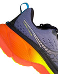 Vista laterale esterna Saucony Hurricane 25 shadow con dettagli tecnici e logo Saucony prominente