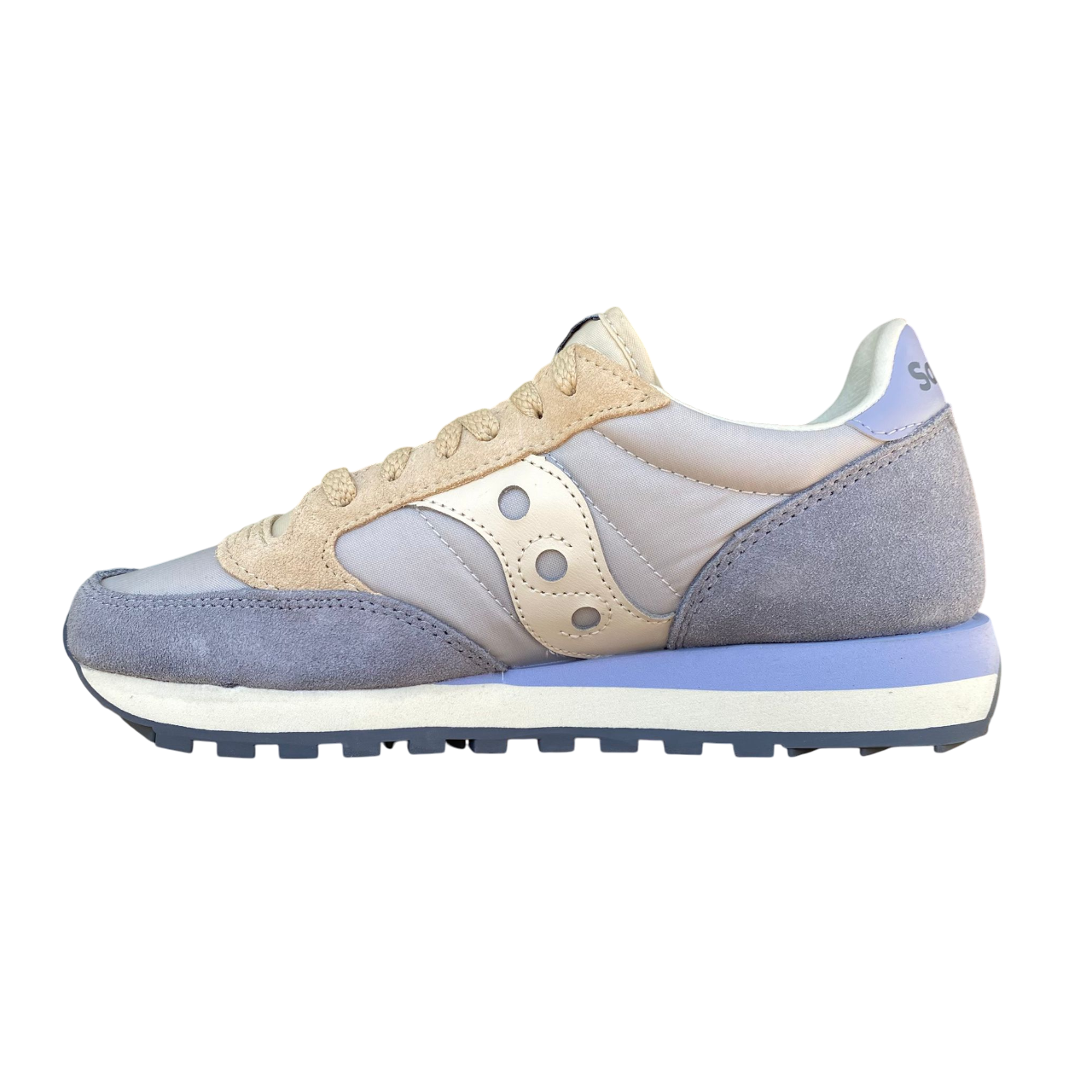 Sneakers donna Saucony Jazz O' S1044-723 grigio con pelle scamosciata e inserti nylon, interno