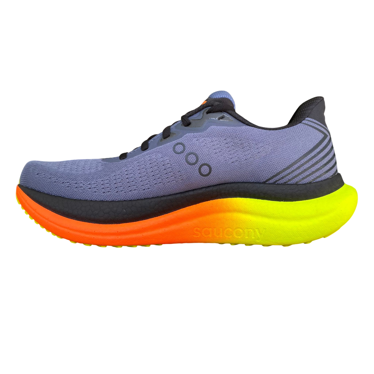 Scarpe da corsa Saucony Triumph 23 colore ombra-giallo da uomo, suola PWRRUN+ ammortizzata, tomaia traspirante e supporto ottimale per lunghe distanze - interna