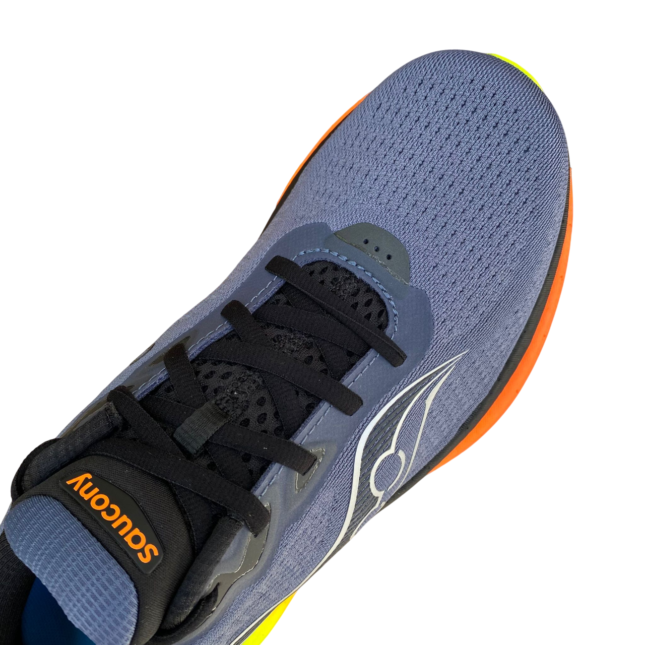 Scarpe da corsa Saucony Triumph 23 colore ombra-giallo da uomo, suola PWRRUN+ ammortizzata, tomaia traspirante e supporto ottimale per lunghe distanze - lacci