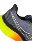 Scarpe da corsa Saucony Triumph 23 colore ombra-giallo da uomo, suola PWRRUN+ ammortizzata, tomaia traspirante e supporto ottimale per lunghe distanze - tacco
