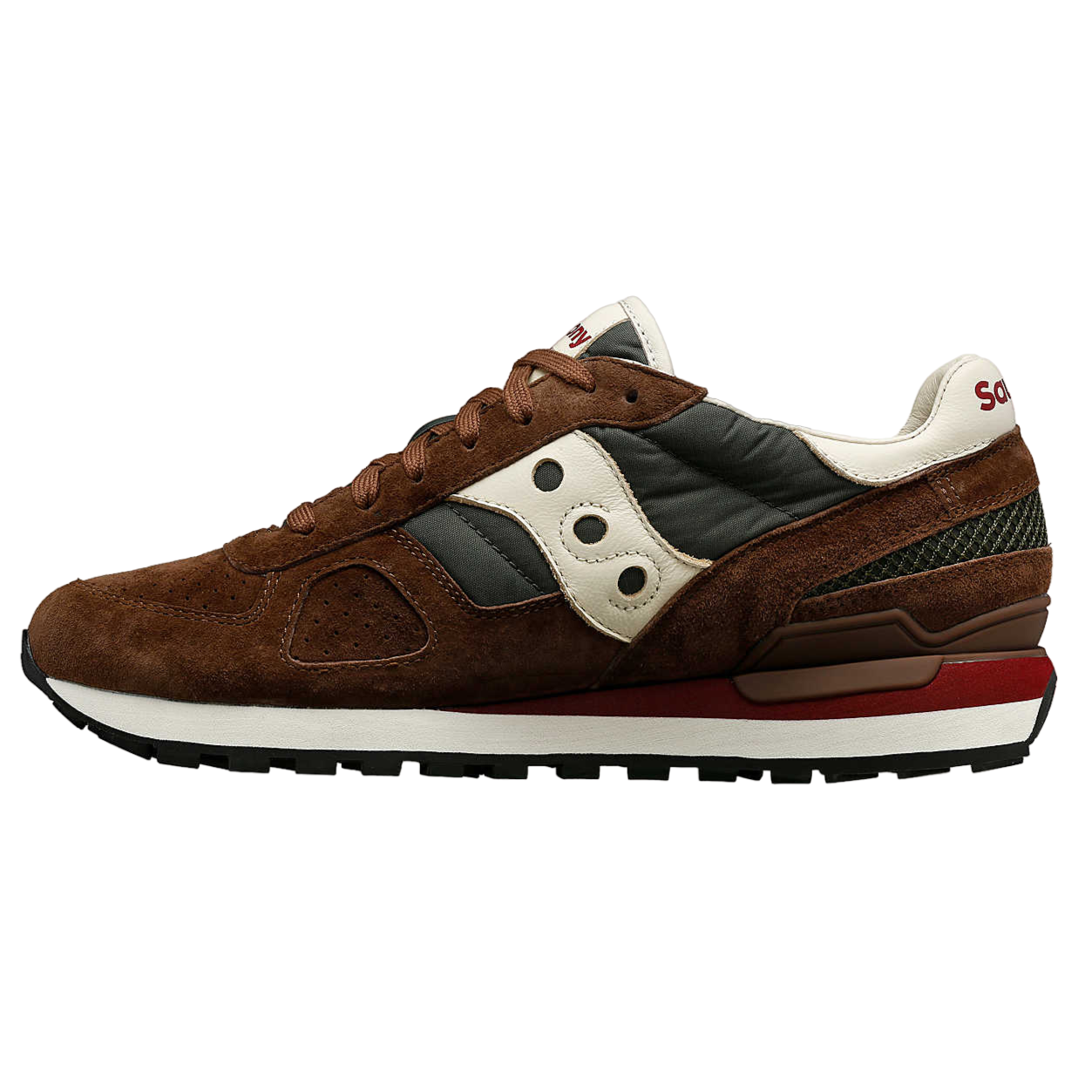 Saucony Original scarpa sneakers da uomo Shadow S70780-3 marrone verde