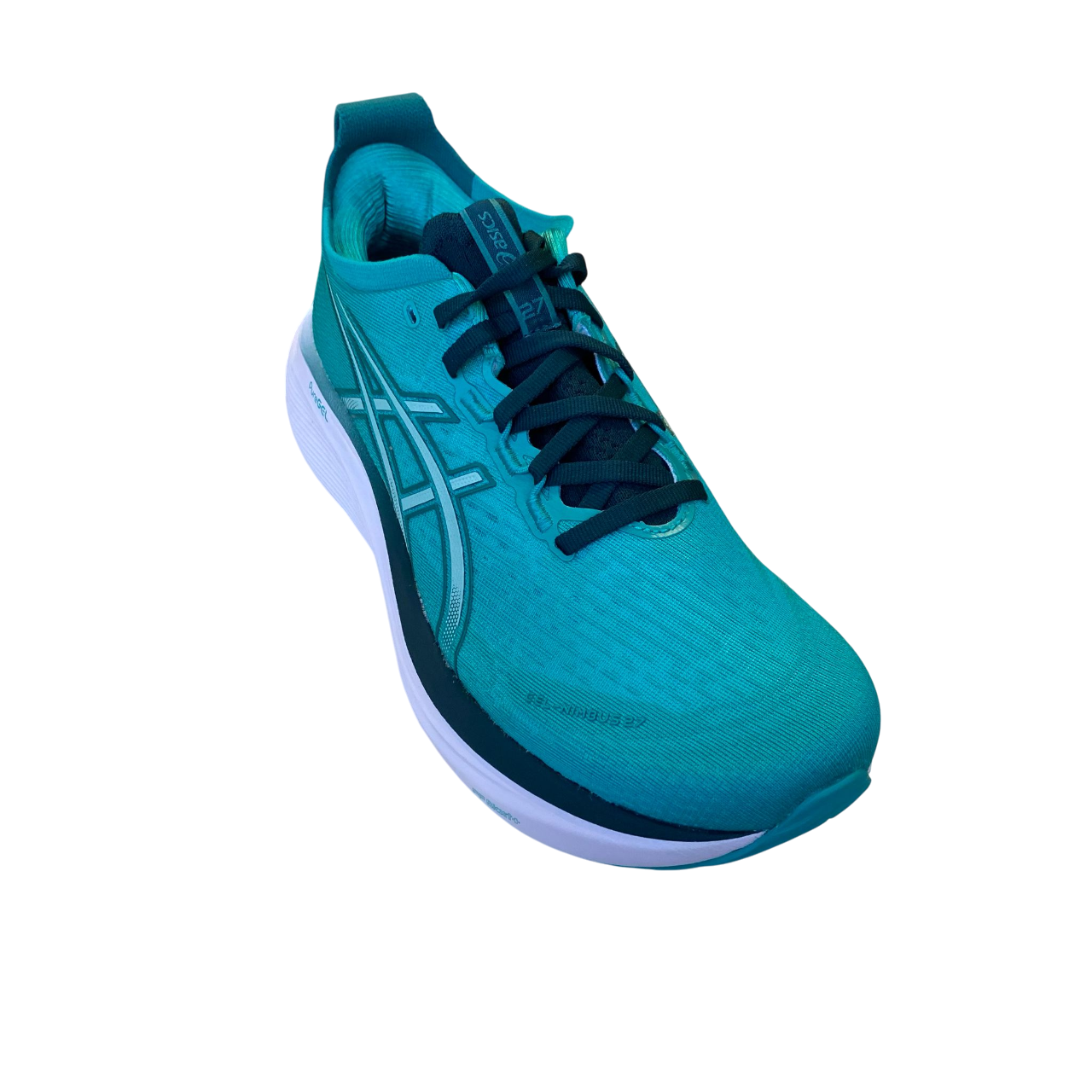 Asics scarpa da corsa da uomo Gel Nimbus 27 1011B958-400 verde acqua-verde