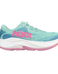 Scarpe running Hoka One One Rincon 4 donna giadeite-blu leggere con schiuma evoluta, vista laterale design femminile