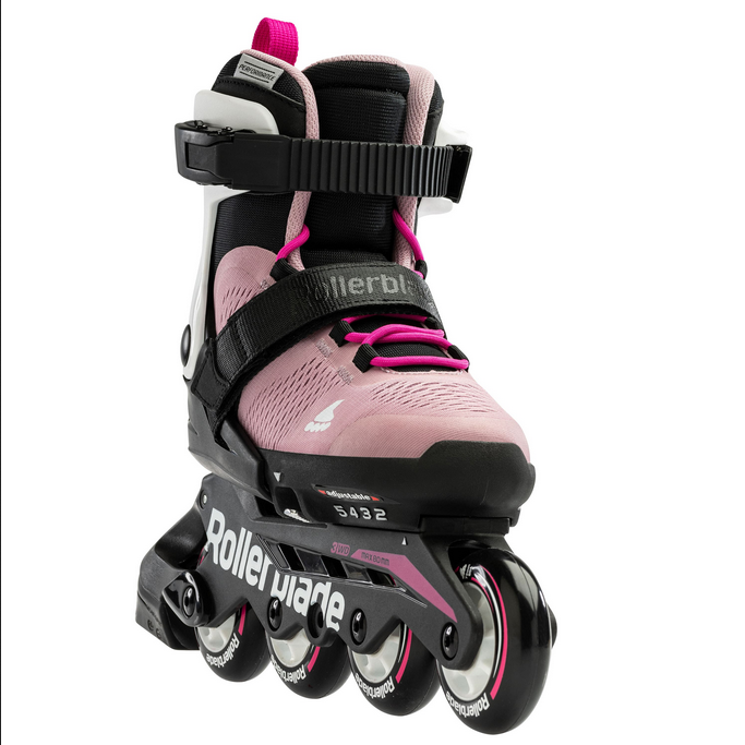 Rollerblade Pattino in linea estensibile da ragazza Microblade 07221900T93 rosa bianco
