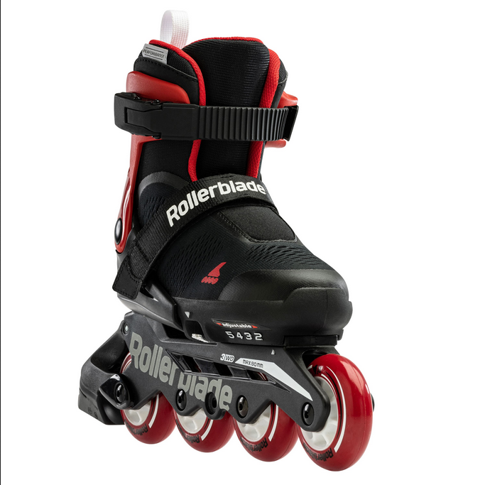 Rollerblade pattino in linea da ragazzi Microblade Free 07221800741 rosso-nero