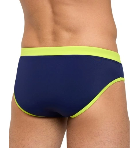 Arena costume slip da uomo Fundamentals Borders Brief per mare e piscina 006450760 blu verde