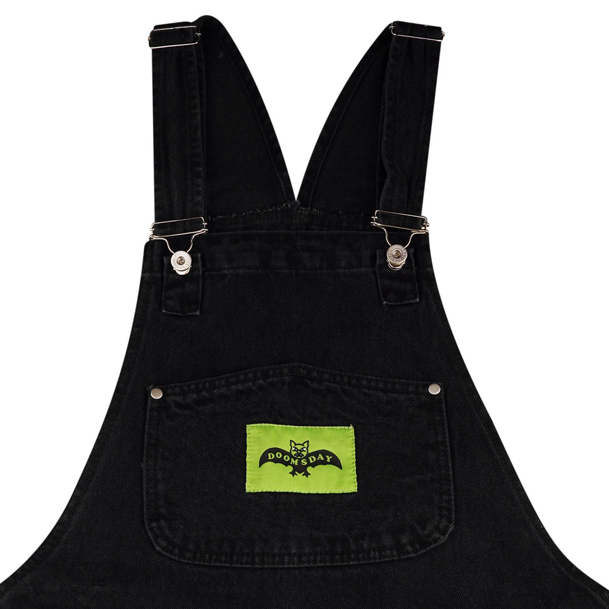 Doomsday Salopette in demin Fat Bat Overall nero