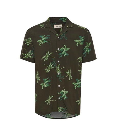 Blend Camicia da uomo manica corta a fantasia Short Sleeved Shirt 20715452 190414 forest night