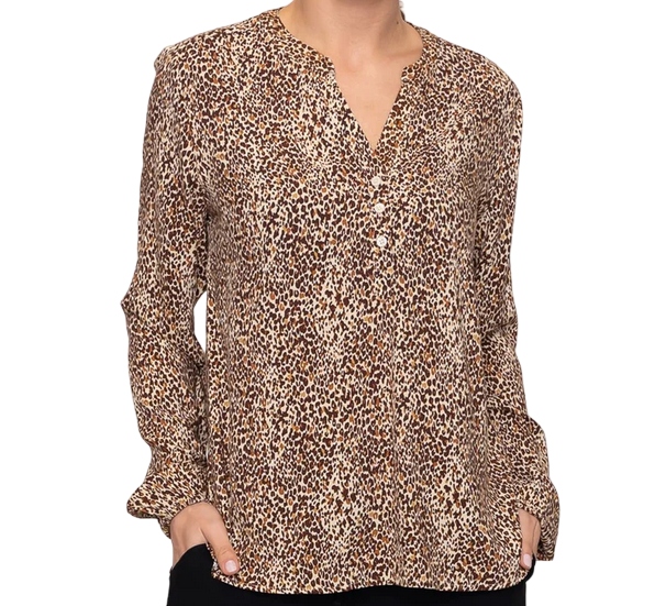 b.young camicia con scollo a V da donna Bymmjoella V Neck 20811208 201901 iced coffee mix