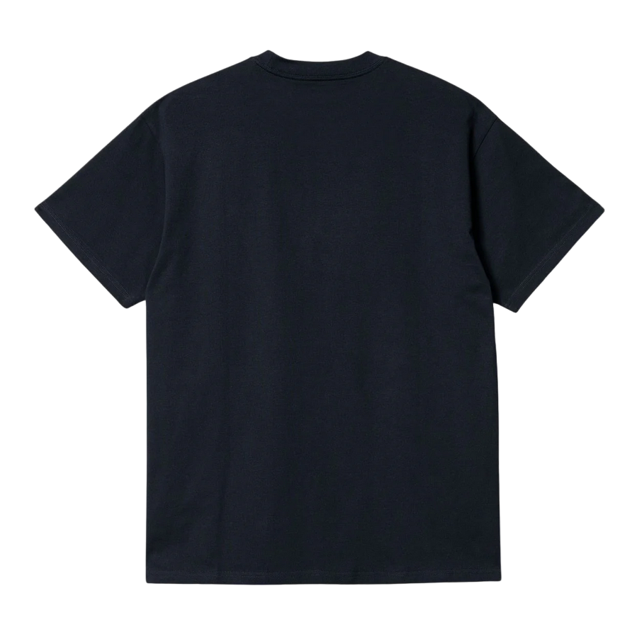 Carhartt T-shirt manica corta da uomo S/S Script Embroidery I030435 1FN atom blue-white