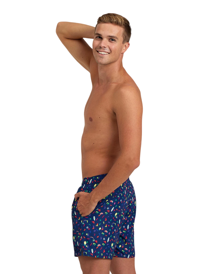 Arena costume da mare da uomo Boxer Multistampa 005980750 blu