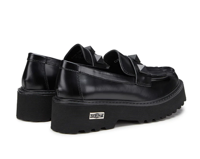 Cult Scarpa Mocassino da donna con borchia Slash 3487 nero
