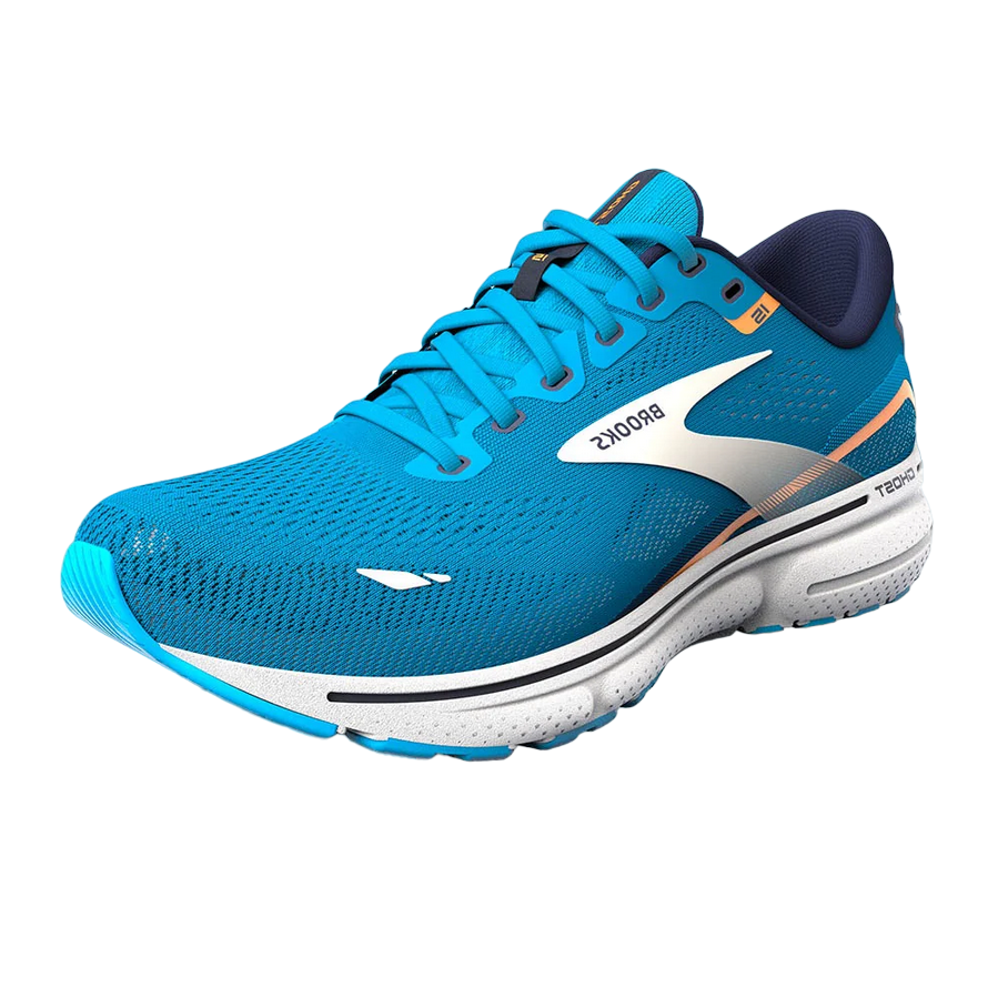 Brooks scarpa da corsa da uomo Ghost 15 1103931D480 blu chiaro-arancio
