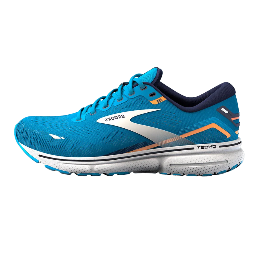 Brooks scarpa da corsa da uomo Ghost 15 1103931D480 blu chiaro-arancio