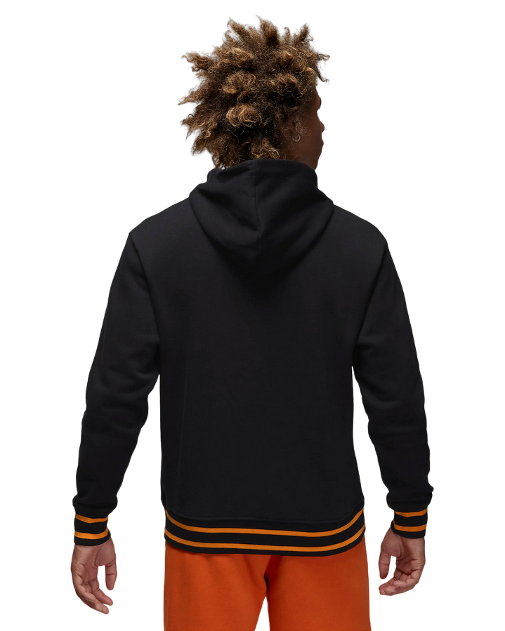 Jordan Felpa da uomo con cappuccio e tasche a marsupio Flight MVP FB6996-010 nero-arancio
