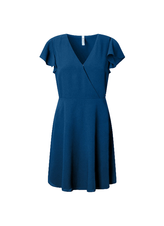 Pepe Jeans Abito da donna con scollo incrociato Patrizia PL953269 588 blu oceano