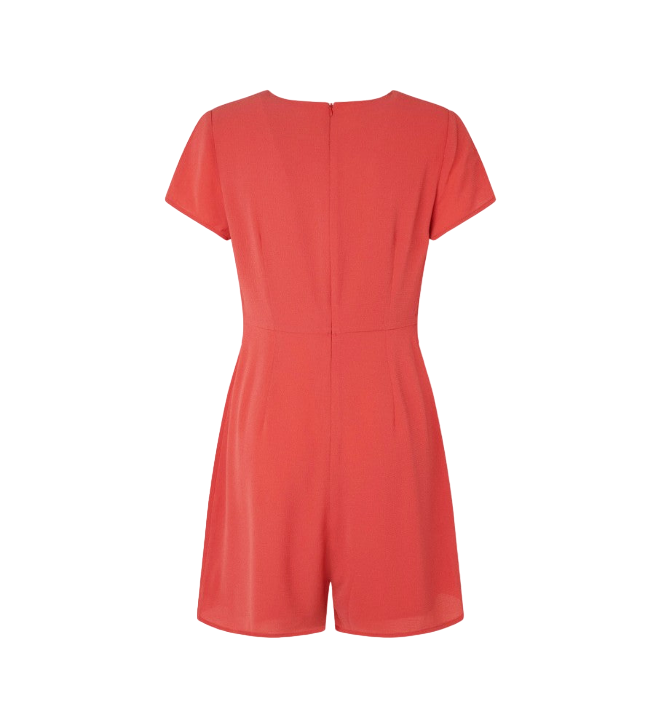 Pepe Jeans Tuta corta casual da donna in tessuto crepe Pernella PL230442 217 rosso