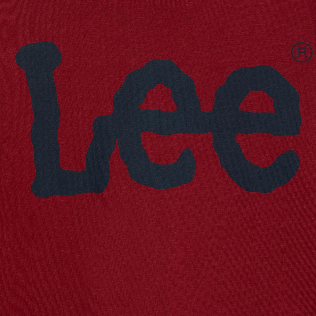Lee Kids maglietta manica lunga da ragazzo con Logo Wobbly Graphic LEE0004 B78 rubino