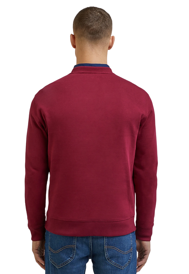 Lee Felpa Girocollo da uomo Plain Crew Sweatshrt 112341661 bordò