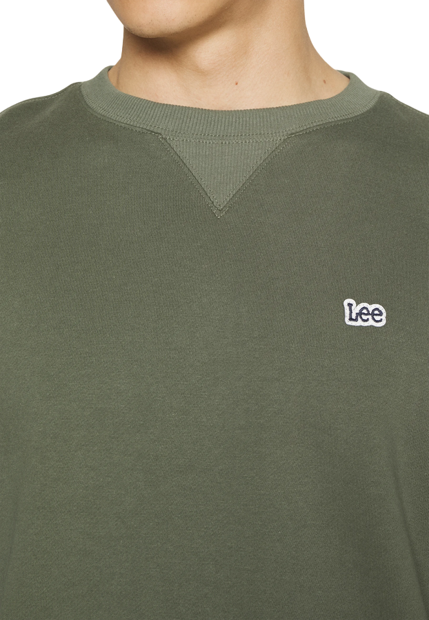 Lee Felpa Girocollo da uomo Plain Crew Sweatshrt 112341660 oliva