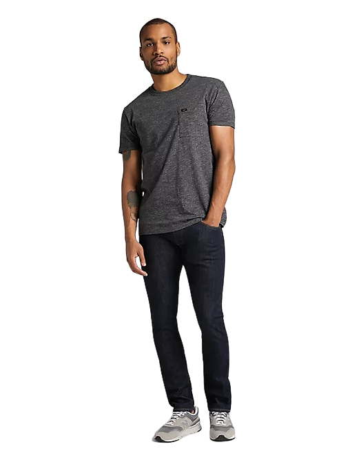 Lee pantalone jeans da uomo con gamba stratta Luke Heavyweight In Rinse Slim Tapered L719PX36 blu