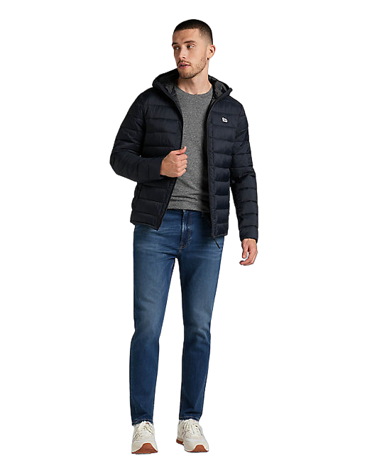 Lee piumino leggero con cappuccio da uomo Puffer L87HSZ01 nero