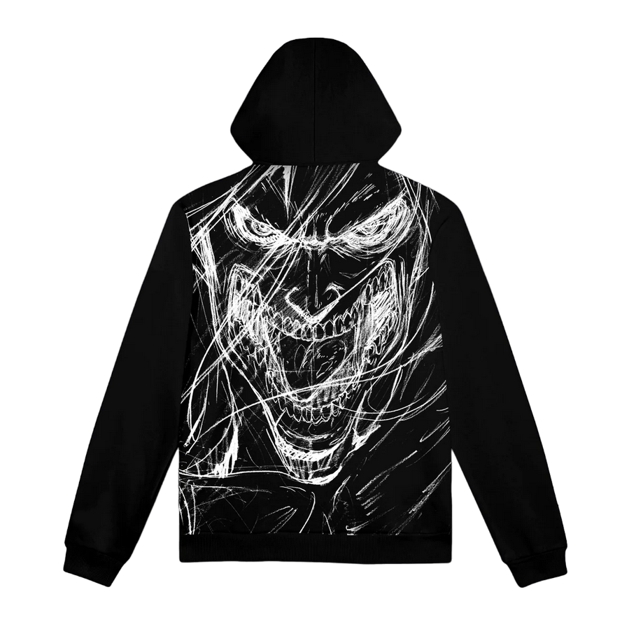 Dolly Noire felpa con cappuccio Attack Titan Sketch sw496-gq-01 nero