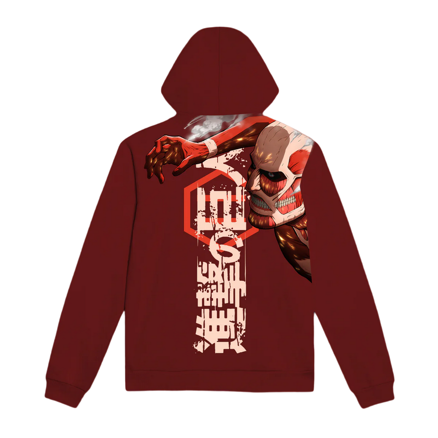 Dolly Noire felpa con cappuccio AoT sw499-gq-01 rossa