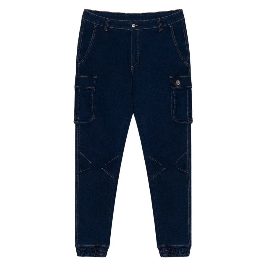 Dolly Noire Pantalone Denim Cargo Long pa903-pd-01 blu