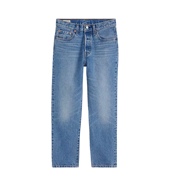 Levi's pantalone corto jeans da donna 501 cropped 362000236 blu medio