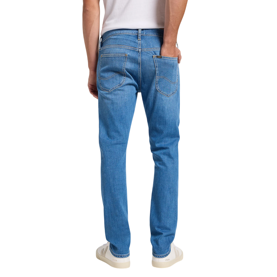 Lee pantalone jeans da uomo Luke Low Stretch 112363975 SILO blu medio
