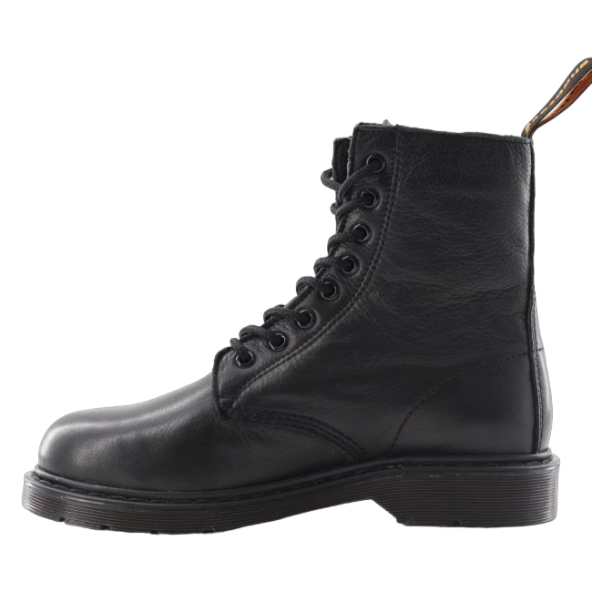 Shooters Anfibio in pelle morbida da donna con laccio e zip laterale S11330-01 nero