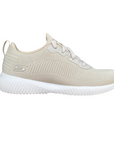 Sneakers Skechers Bobs Squad Tough Talk 32504 colore naturale, calzature donna leggere e confortevoli - vista esterna