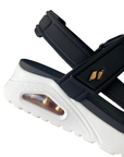 Sandali Skechers Uno Summer Stand2 neri donna 119813 vegan con suola ammortizzata e design estivo elegante dettaglio tacco