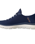 Scarpe Skechers Slip-ins Summits High Range vegan da uomo, colore blu navy (232457/NVY), con tecnologia Hands Free e soletta Air-Cooled Memory Foam