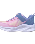Skechers scarpa da ginnastica a bambina con luci S-Lights Sola Glow Ombre Deluxe 303714L/GYLP grigio-rosa