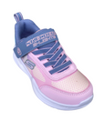 Skechers scarpa da ginnastica a bambina con luci S-Lights Sola Glow Ombre Deluxe 303714L/GYLP grigio-rosa