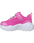 Skechers scarpa da ginnastica da bambina con laccio elastico e velcro Play Scene Fun Squad 303158N/PKMT rosa