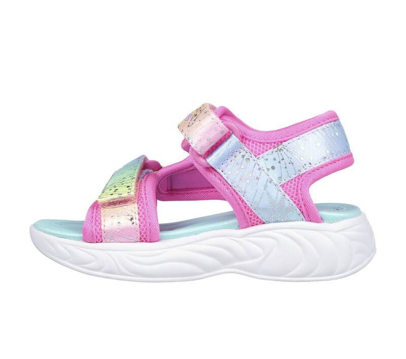 Skechers sandalo da bambina Unicorn Dreams Majestic Bliss 302682N/PKMT rosa/multicolore