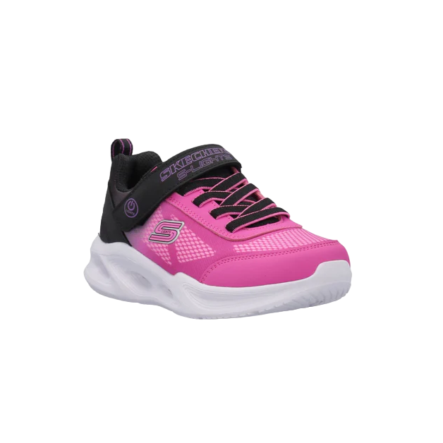 Skechers scarpa da ginnastica con luci da bambina Sola Glow Ombre Deluxe 303714L/BKHP nero-rosa