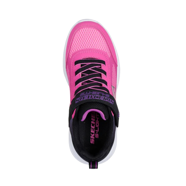 Skechers scarpa da ginnastica con luci da bambina Sola Glow Ombre Deluxe 303714L/BKHP nero-rosa