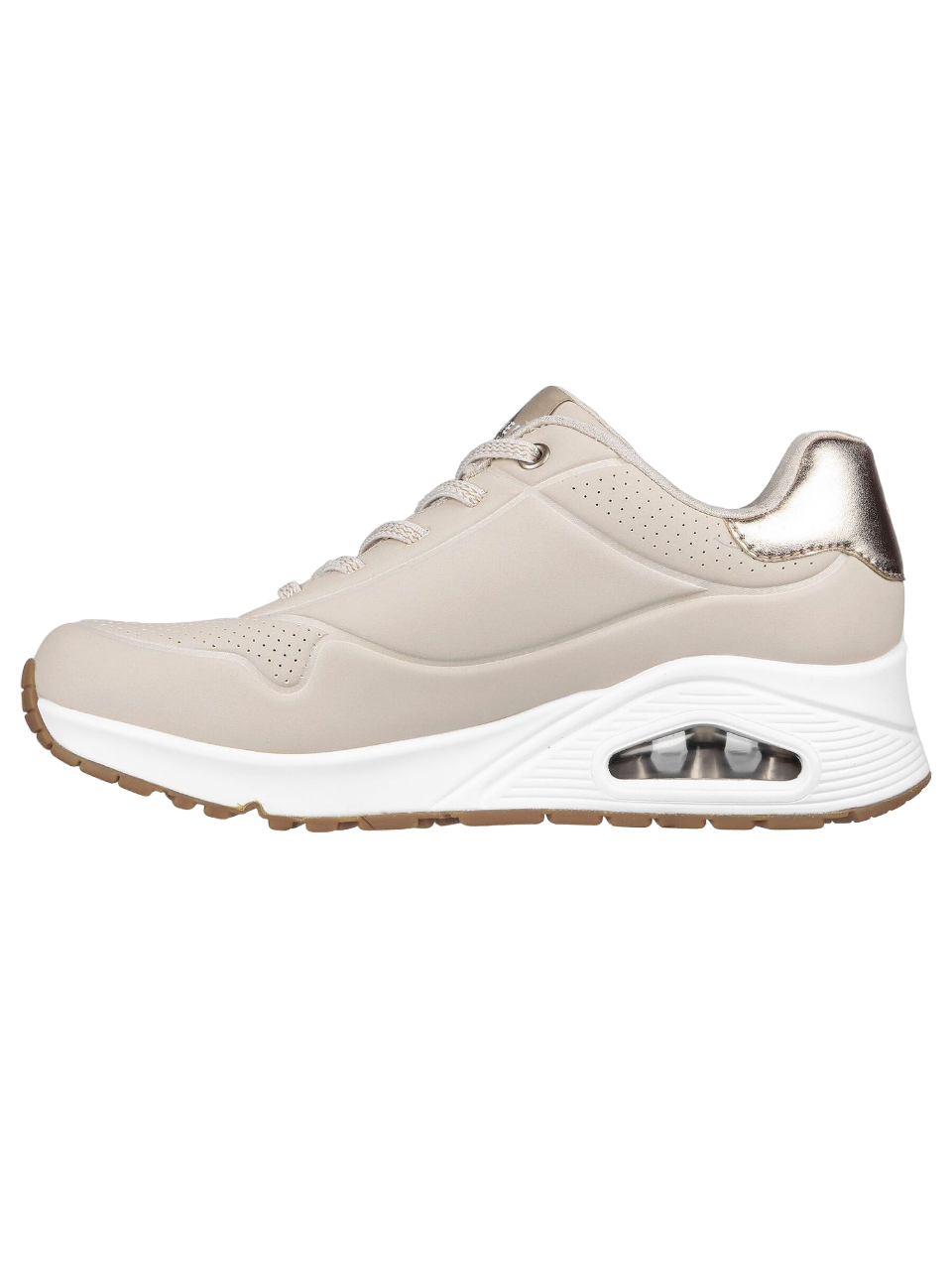 Skechers scarpa sneakers da donna Uno Shimmer Away 155196/NAT naturale