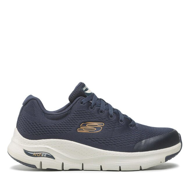 Sneakers Skechers Arch Fit blu navy da uomo, modello 232040 NVY con tomaia traspirante e supporto plantare certificato