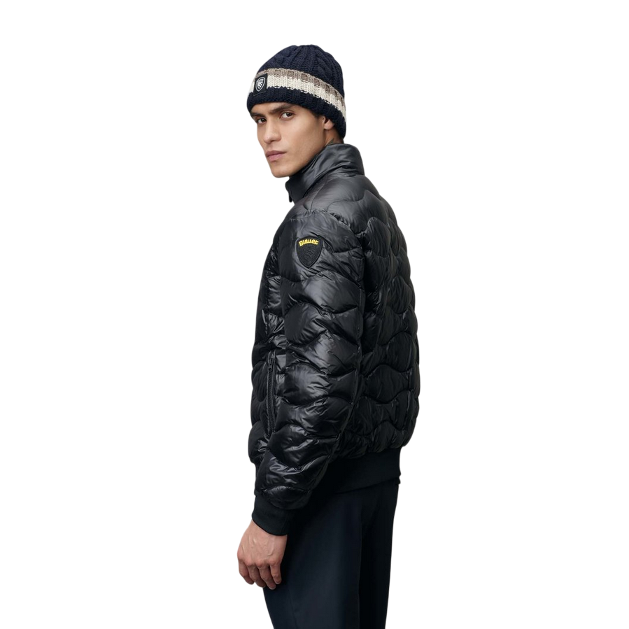 Sportiamo_Blauer pumino leggero con taschino e cucitura ad onde Daniel 25SBLUC03013-006719 nero1