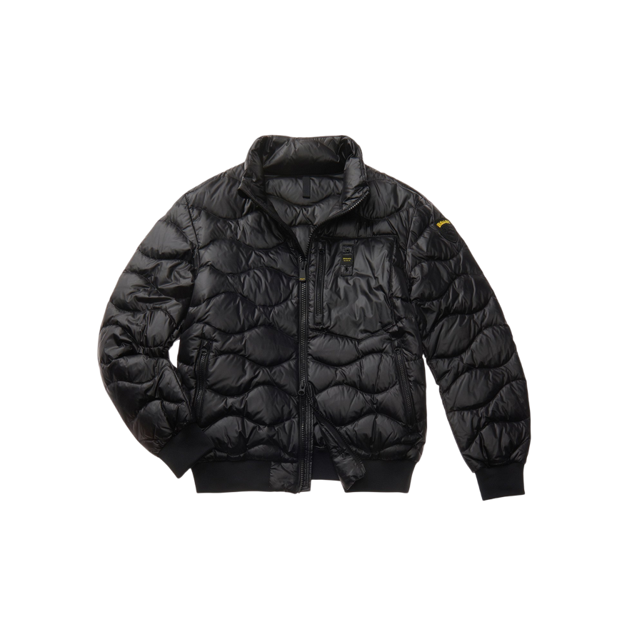 Sportiamo_Blauer pumino leggero con taschino e cucitura ad onde Daniel 25SBLUC03013-006719 nero2