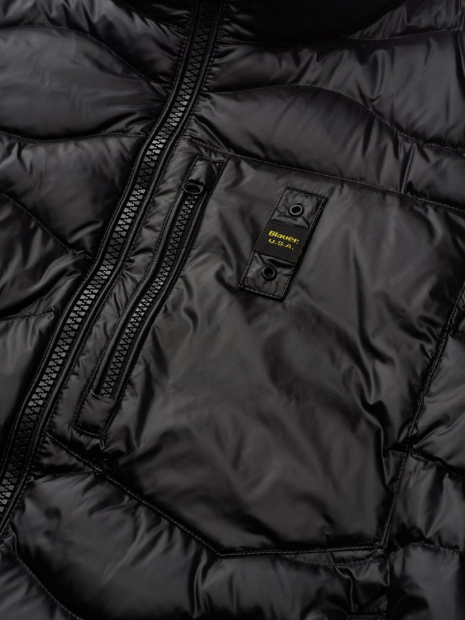 Sportiamo_Blauer pumino leggero con taschino e cucitura ad onde Daniel 25SBLUC03013-006719 nero3