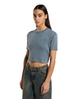 Dickies maglietta manica corta da donna a coste Plentywood DK0A866FG701 nuvole grigie