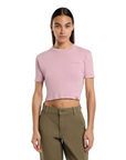 Sportiamo_Dickies maglietta manica corta da donna a coste Plentywood DK0A866FK391 rosa